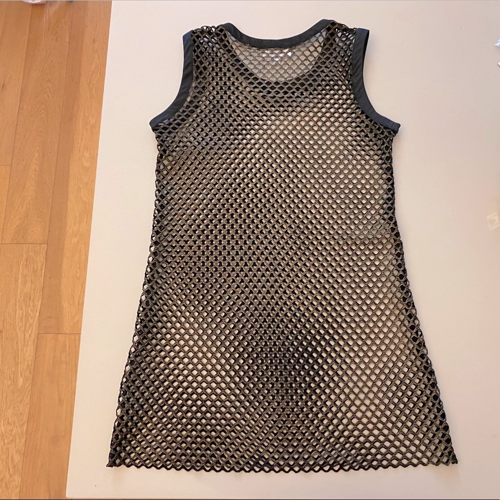 Alexis small dress black gold stretch summer mesh